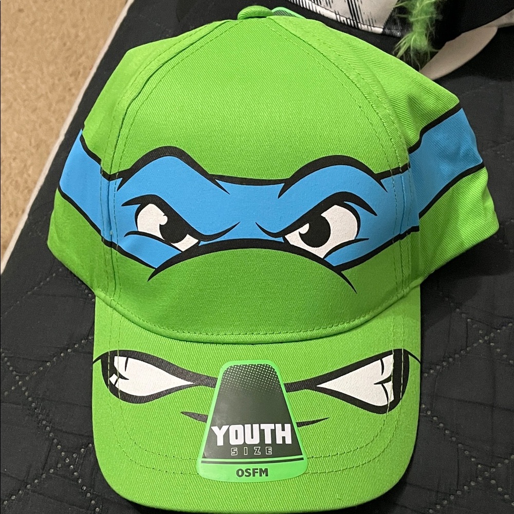 Green and Blue teenage mutant ninja turtle Youth Cap.